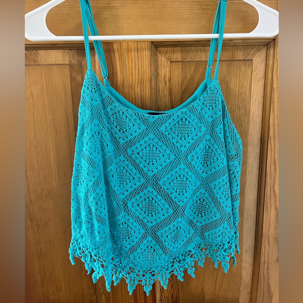 TEAL CROP TANK